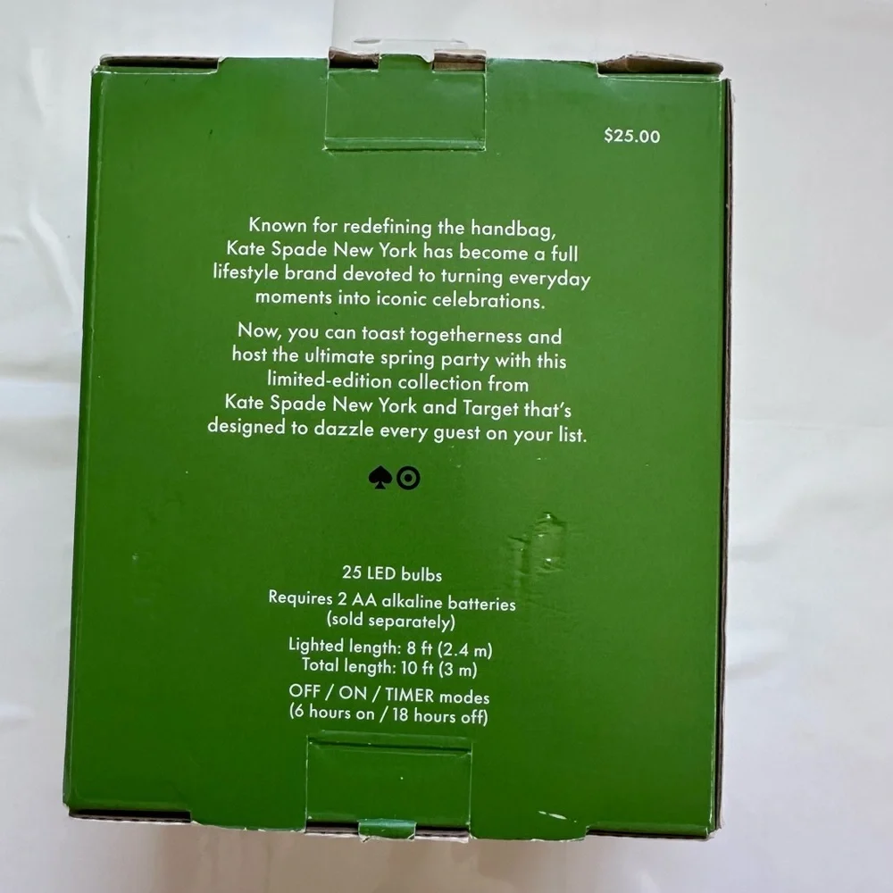 NIB Kate Spade x Target Gold and White String Lights